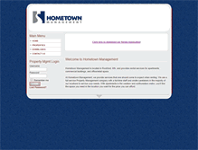 Tablet Screenshot of hometownmanagement.com